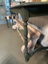 Load image into Gallery viewer, Vintage Olive Green Entry Way Table