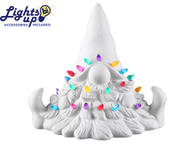 Load image into Gallery viewer, Decorative white cone with colorful crystals on a transparent background
