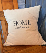Load image into Gallery viewer, Central New York, HOME Canvas throw pillow