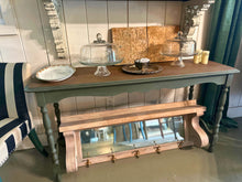 Load image into Gallery viewer, Vintage Olive Green Entry Way Table