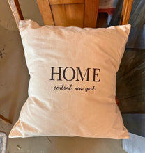 Load image into Gallery viewer, Central New York, HOME Canvas throw pillow