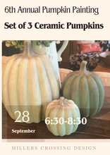 Load image into Gallery viewer, 6th Annual Ceramic Pumpkin Workshop Thursday September 28th more pumpkins available in smaller set