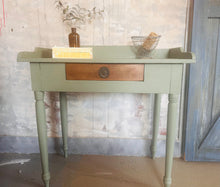 Load image into Gallery viewer, Vintage Sage Green Writing Desk
