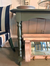 Load image into Gallery viewer, Vintage Olive Green Entry Way Table