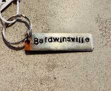 Load image into Gallery viewer, Hammered Metal Baldwinsville Key Chain