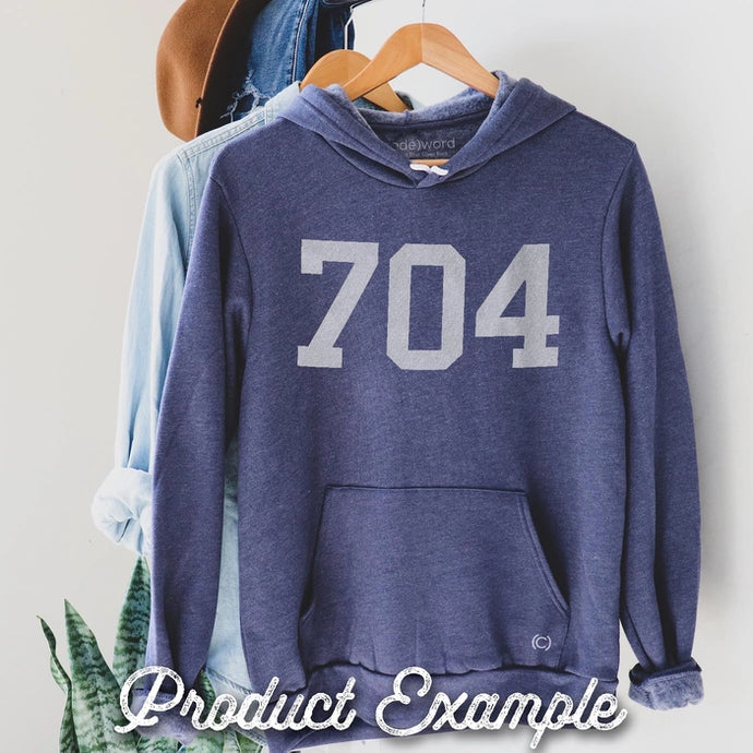 Heather Navy Area Code 315 Fleece Hoodie