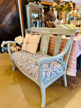 Load image into Gallery viewer, Vintage Shabby Chic Bench