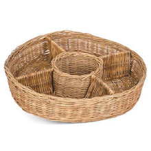 Load image into Gallery viewer, Rattan Divided Serving Tray