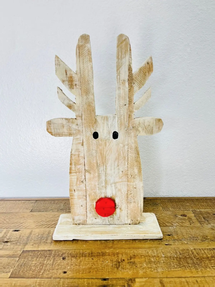White Wood Reindeer, Handmade