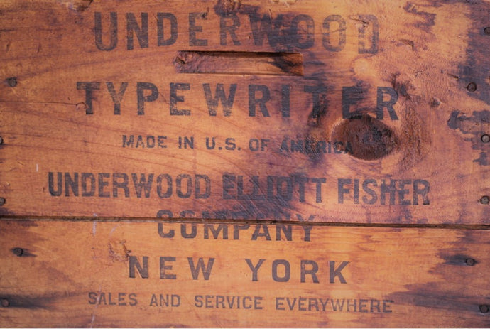 Decoupage Paper Underwood Crate Image by Roycycled featuring an image of the New York Underwood Typewrite Company's shipping crate