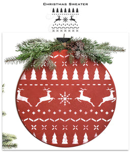 Stencil Christmas Sweater Pattern by Funky Junk Interiors