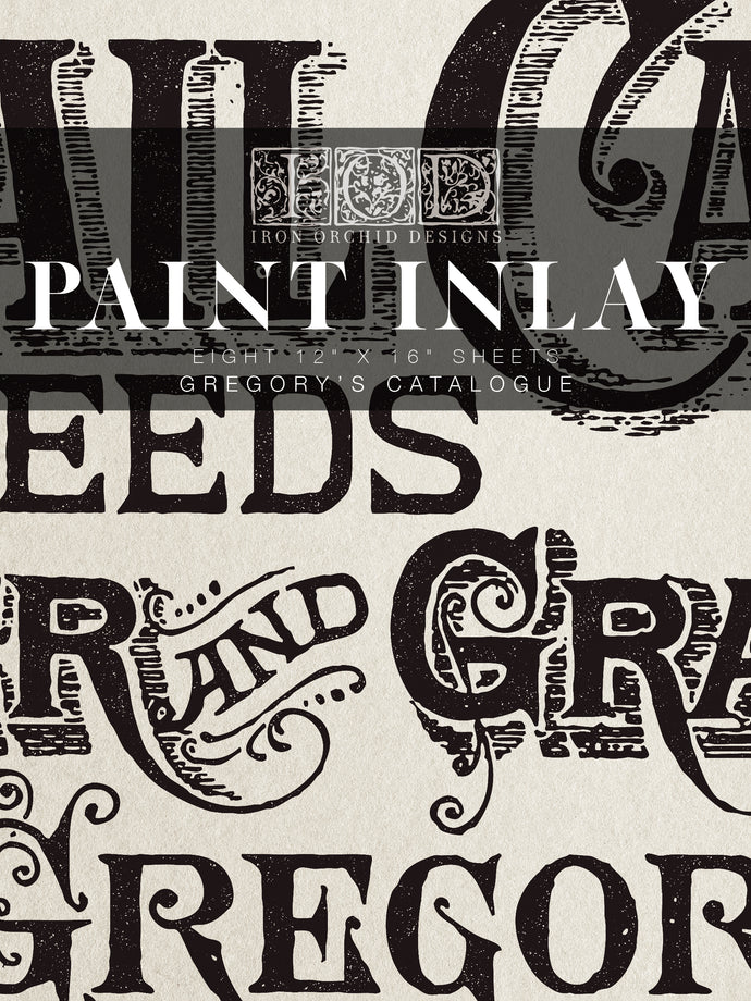Iron Orchid Designs Gregory's Catalogue Paint Inlay 