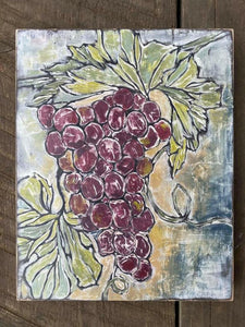  12 by 12 Iron Orchid Designs Stamp Grapes