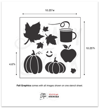 Load image into Gallery viewer, Stencil Fall Graphic by Funky Junk Old Sign Stencils