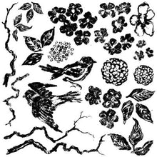 Load image into Gallery viewer,  Iron Orchid Designs Stamp Birds Branches and Blossoms 