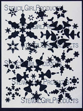 Load image into Gallery viewer, Snow Storm Snowflakes Stencil 