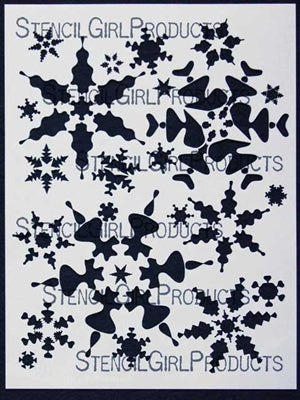 Snow Storm Snowflakes Stencil 
