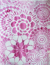 Load image into Gallery viewer, Flora Lace Stencil designed by Kristie Taylor