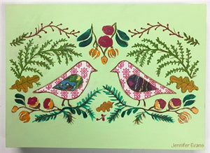 Woodland Blackbird Stencil