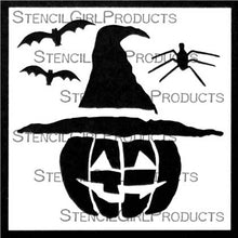 Load image into Gallery viewer, Jack o&#39; lantern Witch Mini Stencil Jackwitch