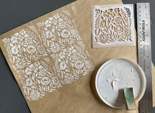 Load image into Gallery viewer, Garden Flowers Tile Mini Stencil 
