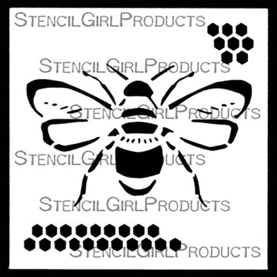 Vintage Bumblebee Stencil