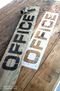  Stencil Office by Funky Junk Old Sign Stencils