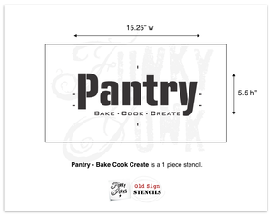   Stencils Pantry Sign By Funky Junk Old Sign