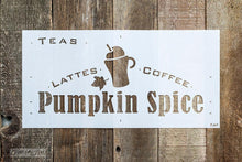 Load image into Gallery viewer, Stencil Pumpkin Spice Latte By Funky Junk Old Sign Stencils