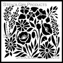 Load image into Gallery viewer, Small Garden Flowers Tile Stencil 