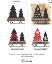Load image into Gallery viewer, Stencil Christmas Tree in Sleigh by Funky Junk Interiors