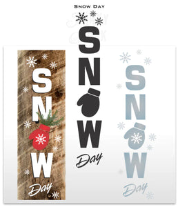 Stencil Snow Day Winter Porch Sign Funky Junk Interiors