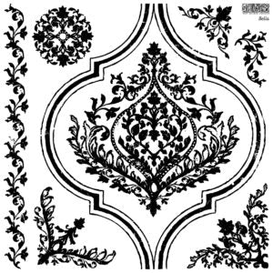 The Iron Orchid Designs (IOD) décor stamps Bella