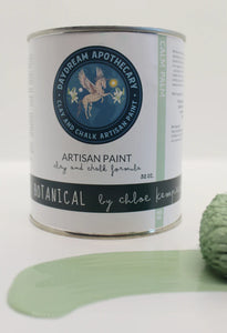Calm Palm green by Daydream Apothecary Clay and Chalk Artisan Chloe Kempster A pale, fresh green