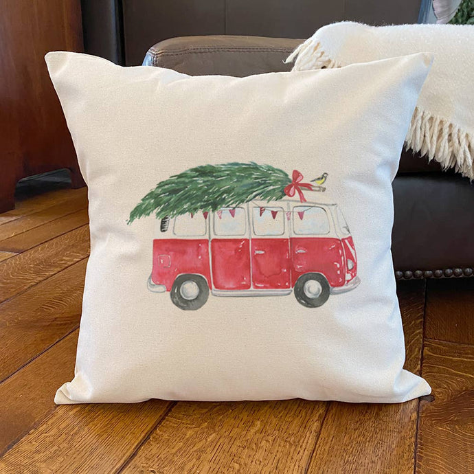 Pillow Vintage Van with Tree - Christmas