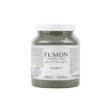 Load image into Gallery viewer,  Fusion Mineral Paint  Everett New Release  An aged and weathered olive green with subtle bronze undertones. This complicated colour is earthy, tranquil and grounding.