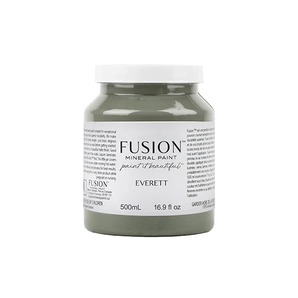  Fusion Mineral Paint  Everett New Release  An aged and weathered olive green with subtle bronze undertones. This complicated colour is earthy, tranquil and grounding.