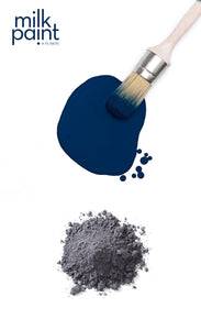 Fusion Milk Paint in Night Swim. A Milk Paint finish is incredibly unique and versatile – no need to worry about primers as it can be used on any porous surface, binding directly to ensure no chipping or peeling in the future!