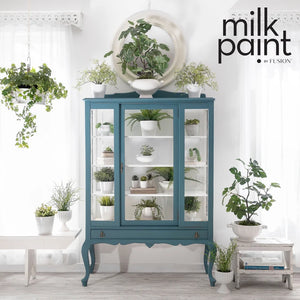 Fusion Milk Paint in Terrarium. A Milk Paint finish is incredibly unique and versatile – no need to worry about primers as it can be used on any porous surface, binding directly to ensure no chipping or peeling in the future!