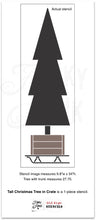 Load image into Gallery viewer, Stencil Christmas Tree in Crate by Funky Junk Interiors