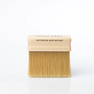 Each Daydream Apothecary brush is handmade with the most techno-advanced synthetic material made to mimic boar hair bristles. Our commitment is to ethical, cruelty-free practices. NO BOARS were harmed in the making of our brushes.   Sold At Miller's Crossing Design, Baldwinsville, NY