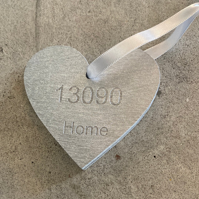 Silver color Liverpool NY Zip code ornament