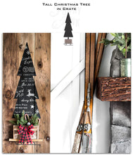 Load image into Gallery viewer, Stencil Christmas Tree in Crate by Funky Junk Interiors