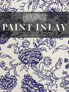 Iron Orchid Designs Paint Inlay Indigo Floral 