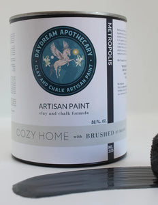 Daydream Apothecary Clay and Chalk Paint Artisan  Introducing…. Metropolis in the Cozy Home Collection  Like a city skyline at dusk, this sophisticated urban grey with blue undertones is dark and mysterious.