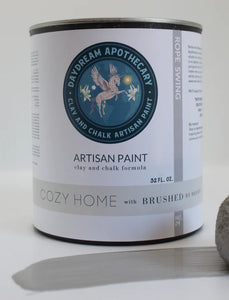 Daydream Apothecary Clay and Chalk Paint Artisan for Cozy Home by -Rope Swing  is a delightful, rich light gray. 